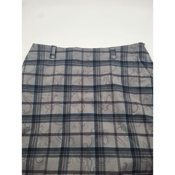 NIKE GOLF SKORT Women's SZ 12 Gray Plaid Athleisure Travel Resort Country Club - Picture 6 of 9
